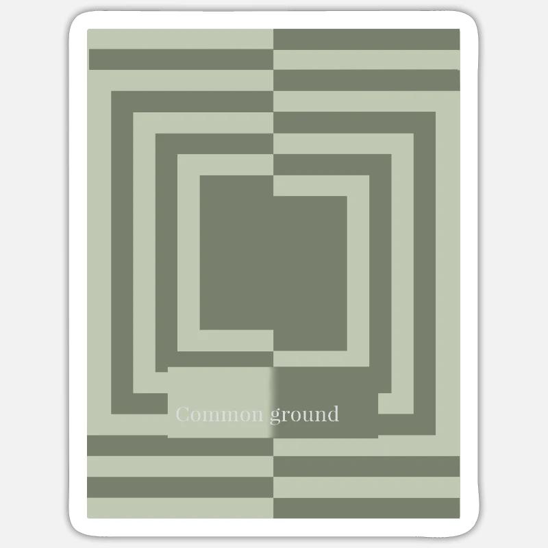 Common ground minimal geometric harmony - Sticker size S (10 x 10 cm) - white matte