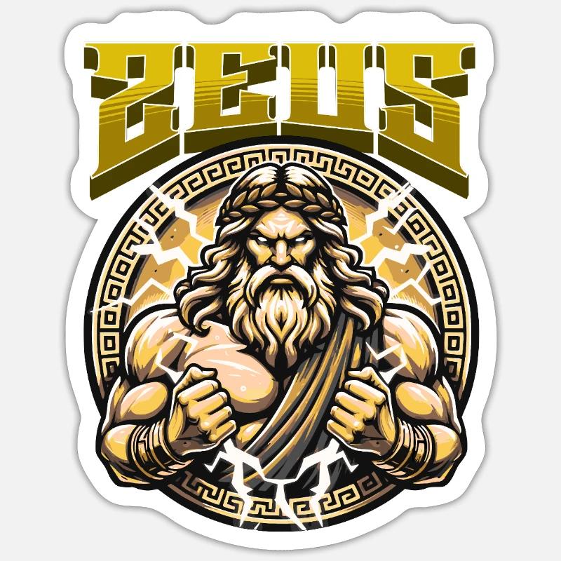 Zeus Power: Mythical Lightning Image Sticker size S (10 x 10 cm)