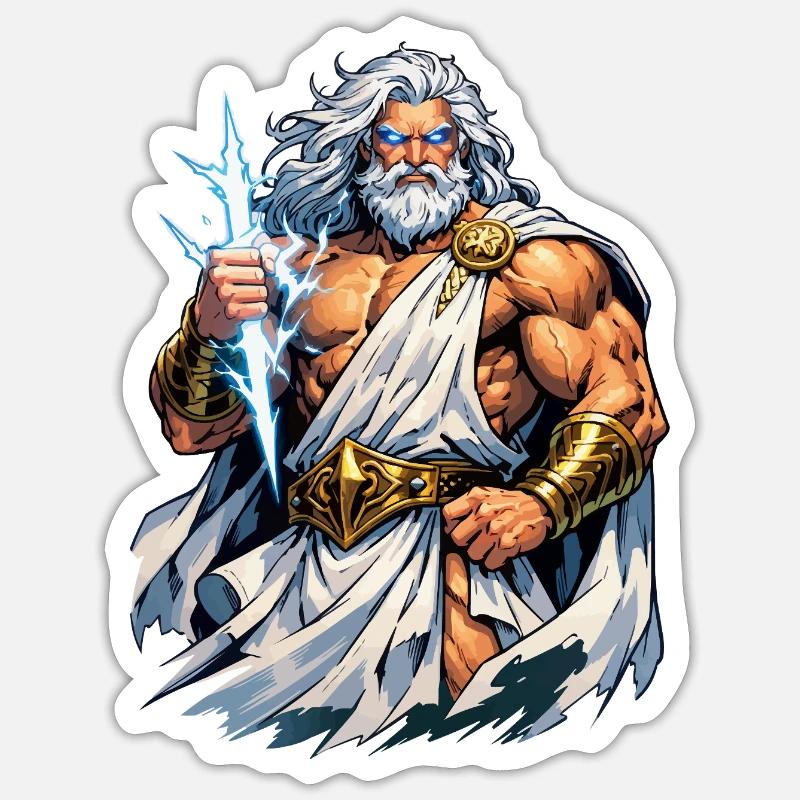Zeus Warrior Sticker size S (10 x 10 cm)
