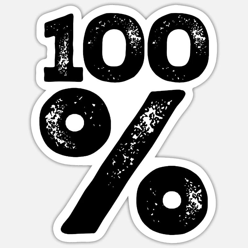100% - Sticker size S (10 x 10 cm) - white matte