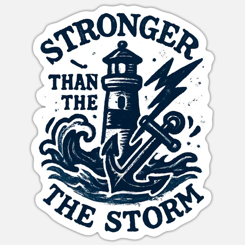 Plus Fort que la Tempête : Force Inébranlable Sticker taille S (10 x 10 cm)