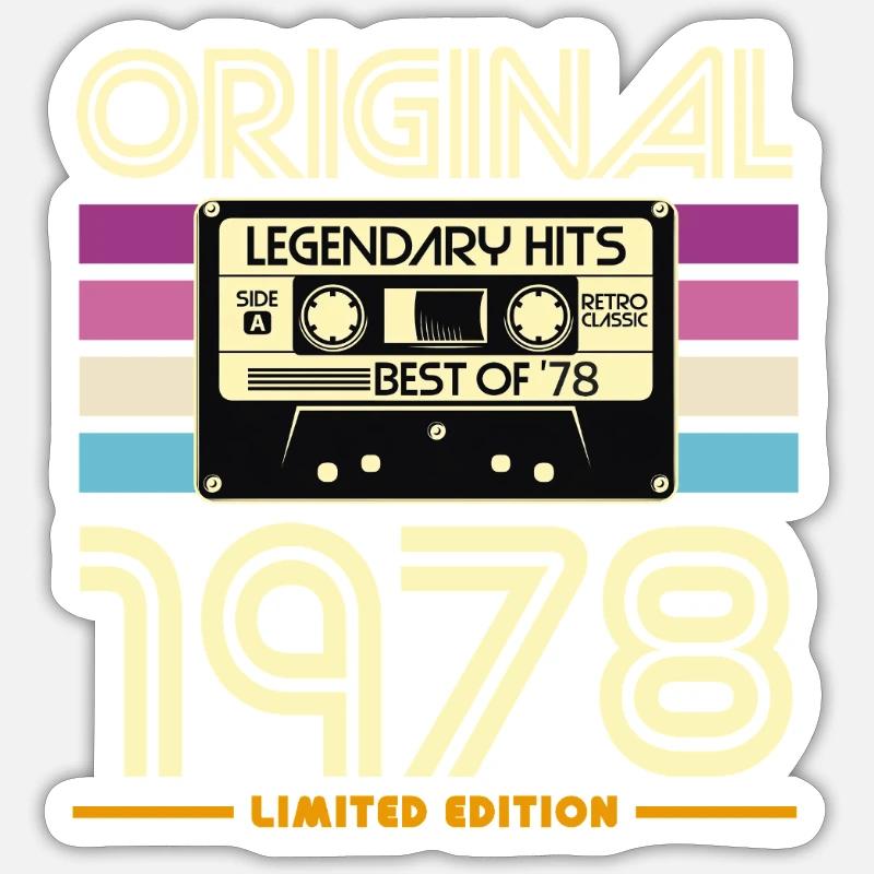 Original 1978 Edition Limité - Sticker taille S (10 x 10 cm) - blanc mat