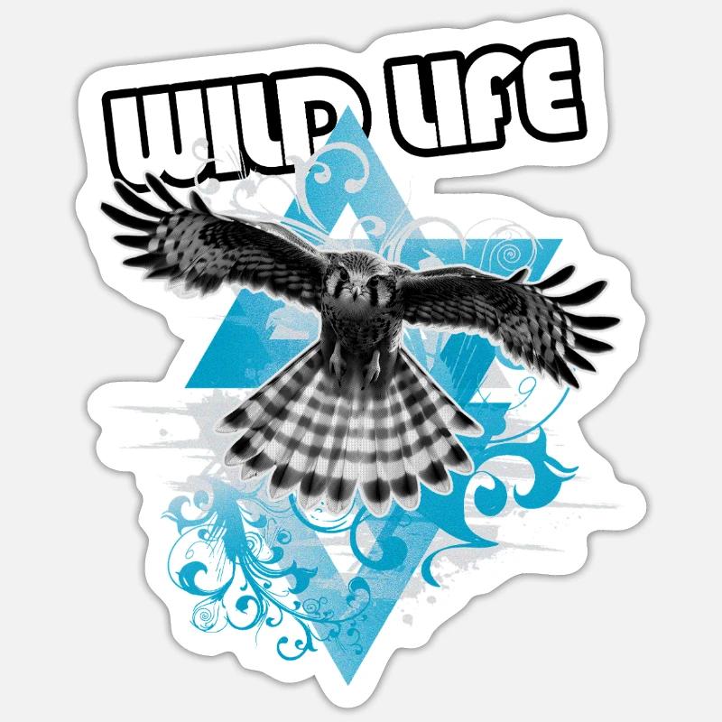 Free Eagle and Chart - Sticker size S (10 x 10 cm) - white matte