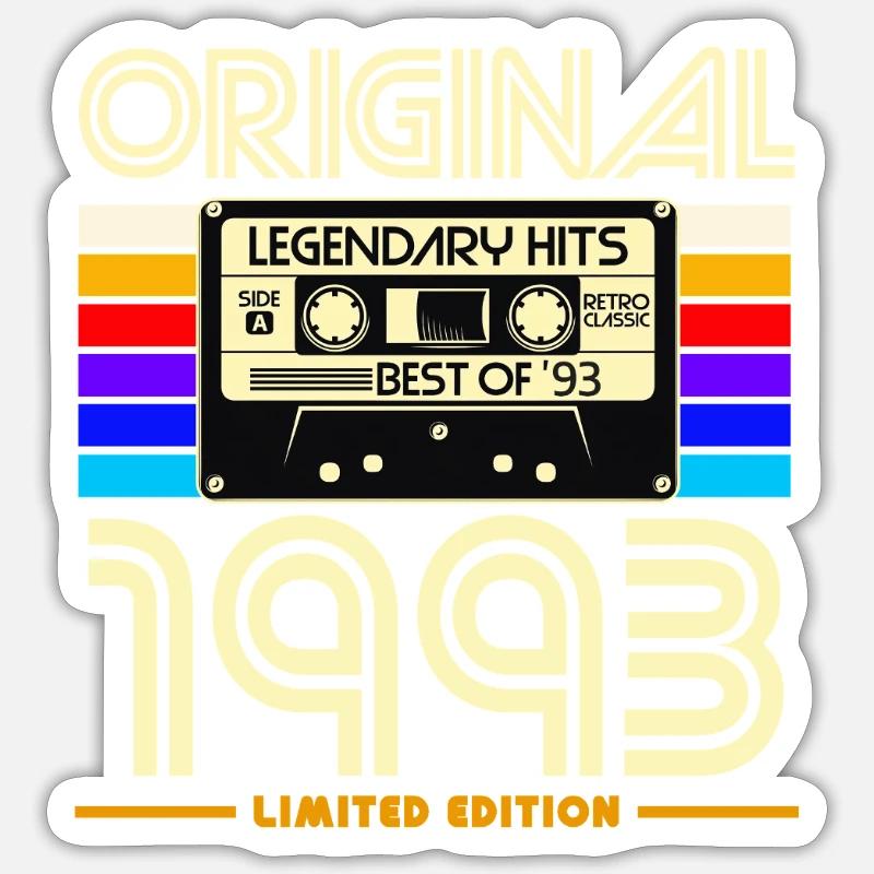 Original 1993 Édition Limitée - Sticker taille S (10 x 10 cm) - blanc mat