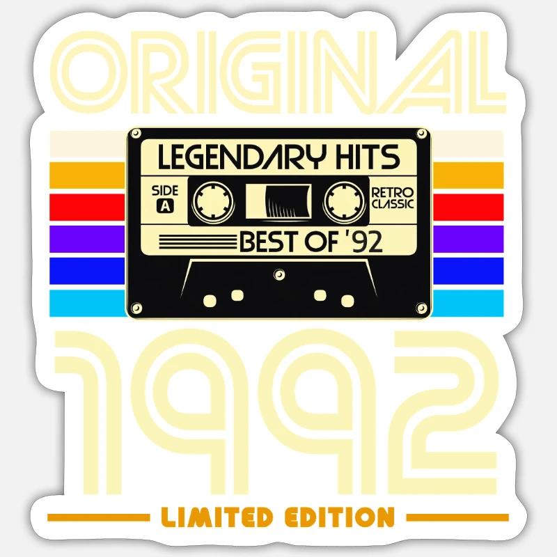 Original 1992 Legend Hits - Sticker size S (10 x 10 cm) - white matte