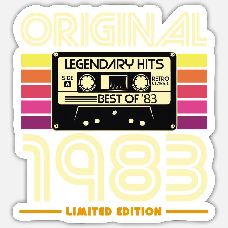 Original 1983 Edition Limitée - Sticker taille S (10 x 10 cm) - blanc mat