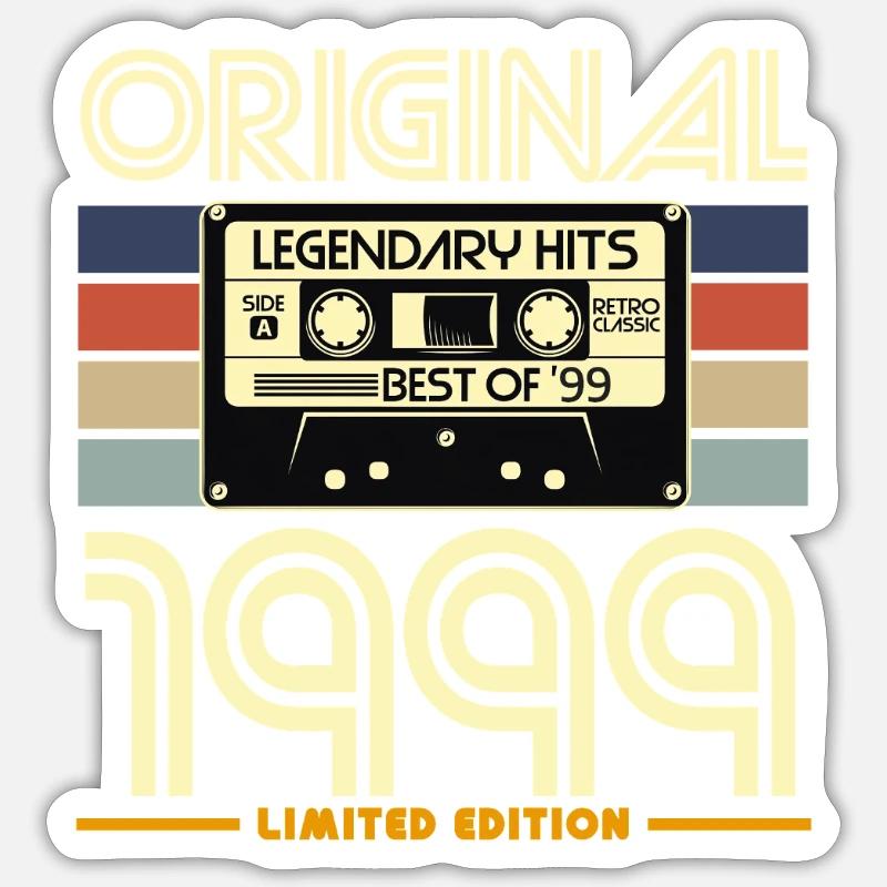 Originalkassette von 1999 - Sticker Größe S (10 x 10 cm) - Mattweiß