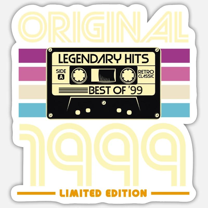 Original 1999 Edition Limitée - Sticker taille S (10 x 10 cm) - blanc mat