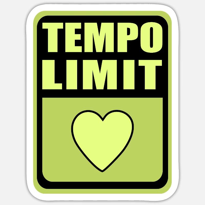Speed limit - Sticker size S (10 x 10 cm) - white matte