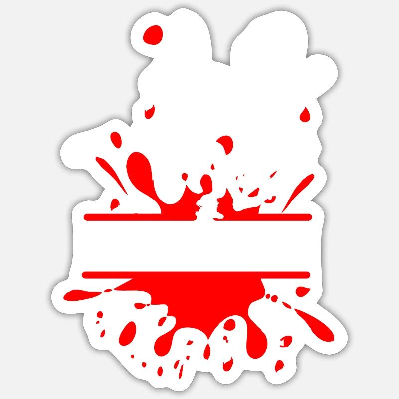 Mud Run Duo – Individuelles Splash-Design - Sticker Größe S (10 x 10 cm) - Mattweiß
