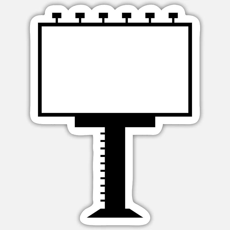 Billboard - Sticker size S (10 x 10 cm) - white matte