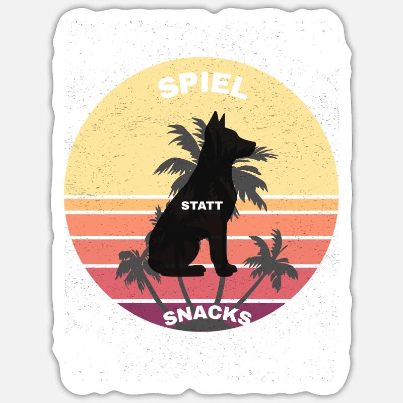 Retro - Sticker Größe S (10 x 10 cm) - Mattweiß