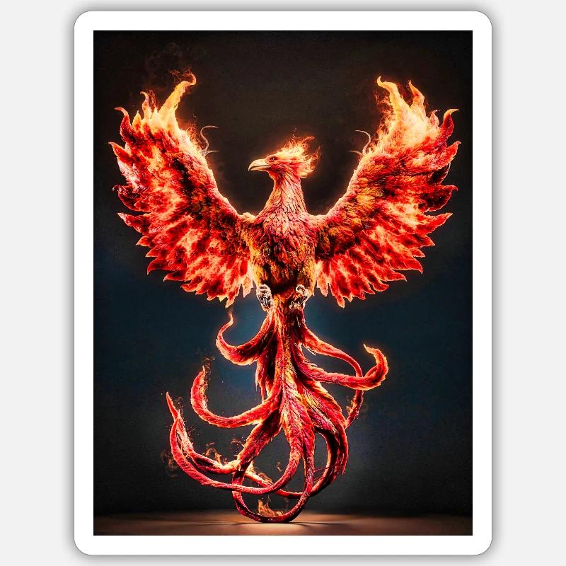 Explosion de Phoenix Firecrest - Sticker taille S (10 x 10 cm) - blanc mat