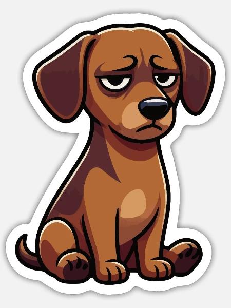 Dackel Dackelbesitzer Dackelhalter Dackelliebhaber - Sticker Größe S (10 x 10 cm) - Mattweiß