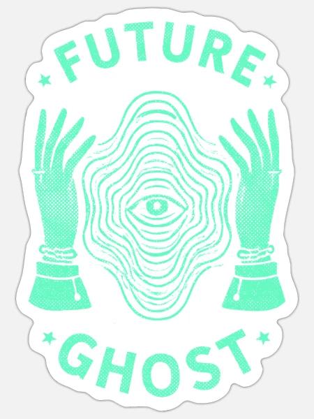 Future Ghost - Sticker Größe S (10 x 10 cm) - Mattweiß