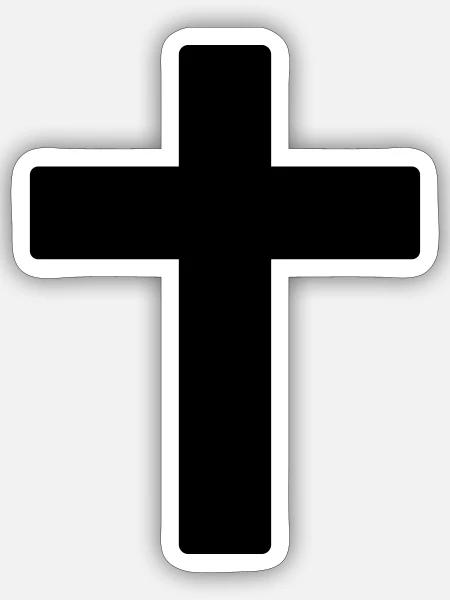 Kreuz - Sticker Größe S (10 x 10 cm) - Mattweiß