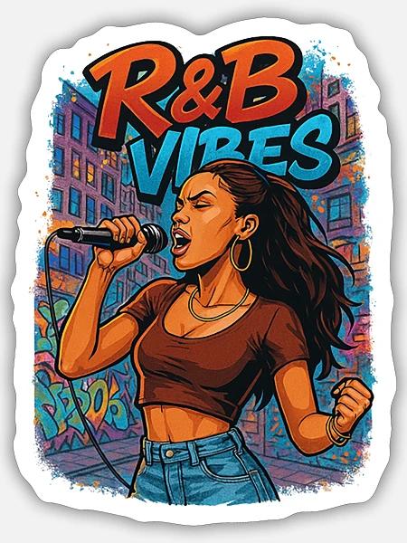 R&B - Sticker Größe S (10 x 10 cm) - Mattweiß