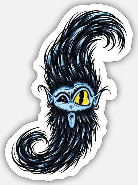 baertiger_dschinn - Sticker Größe S (10 x 10 cm) - Mattweiß