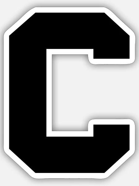 C - Sticker Größe S (10 x 10 cm) - Mattweiß