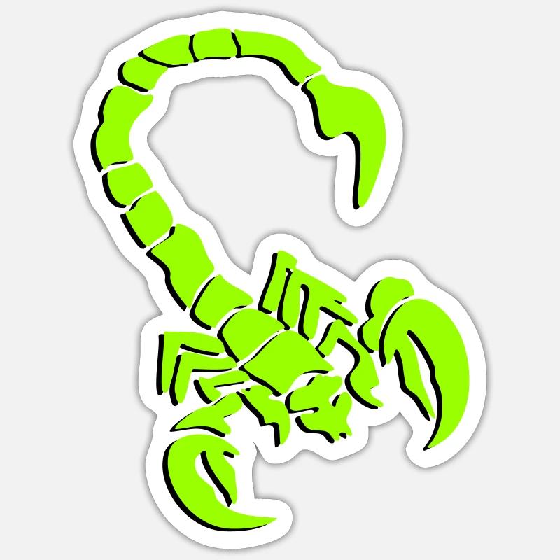 skorpion_01_3d - Sticker taille S (10 x 10 cm) - blanc mat