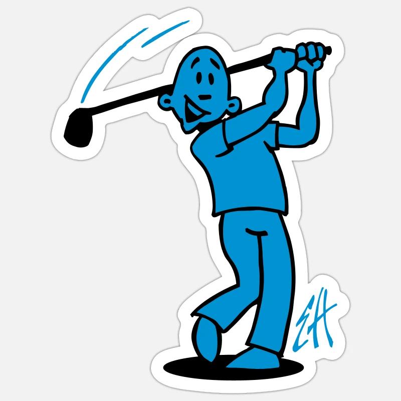 Golf - Sticker taille S (10 x 10 cm) - blanc mat