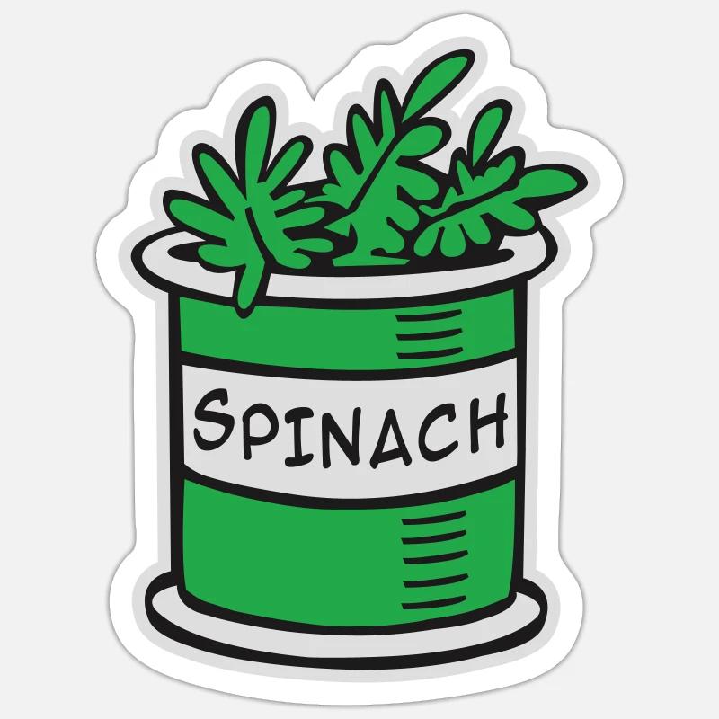 Spinat Sticker Größe S (10 x 10 cm)