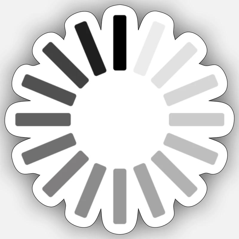Loading - Sticker size S (10 x 10 cm) - white matte
