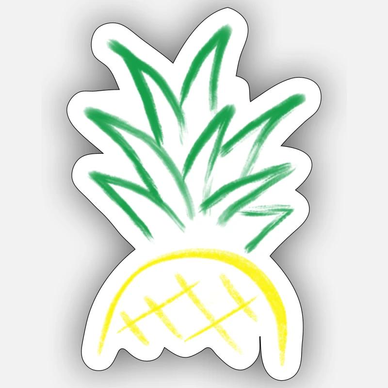 Pineapple Sketch – Fresh Fruit Graphic Sticker size S (10 x 10 cm)