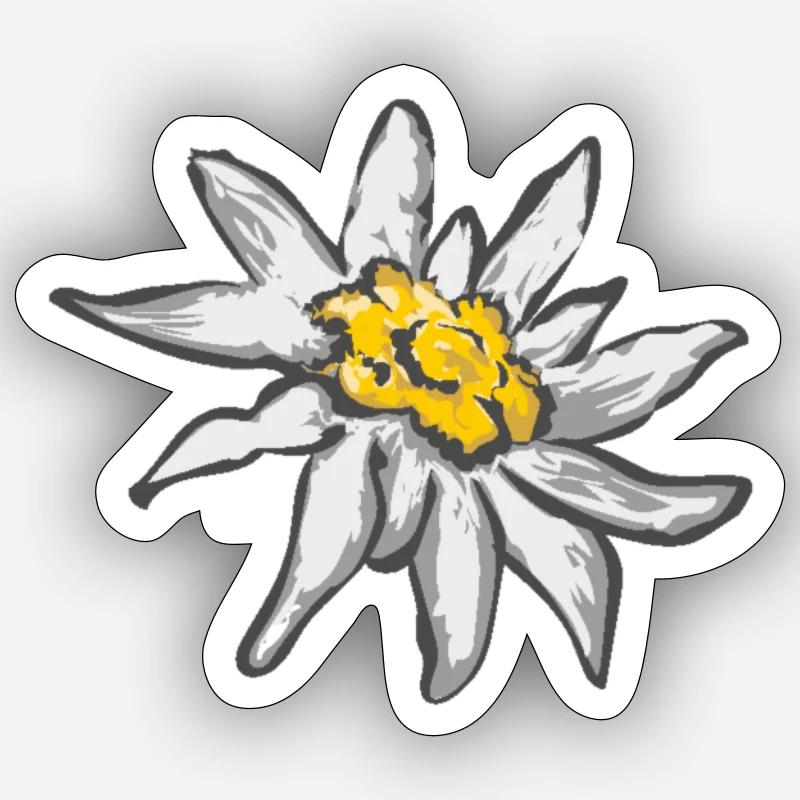 edelweiss - Sticker size S (10 x 10 cm) - white matte