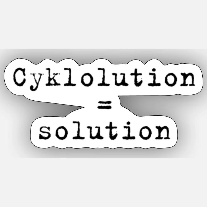 cyclolution3 - Sticker taille S (10 x 10 cm) - blanc mat
