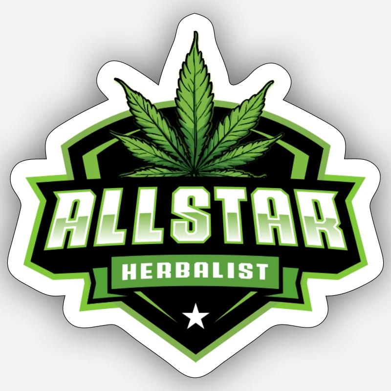 All-star herboriste - Sticker taille S (10 x 10 cm) - blanc mat