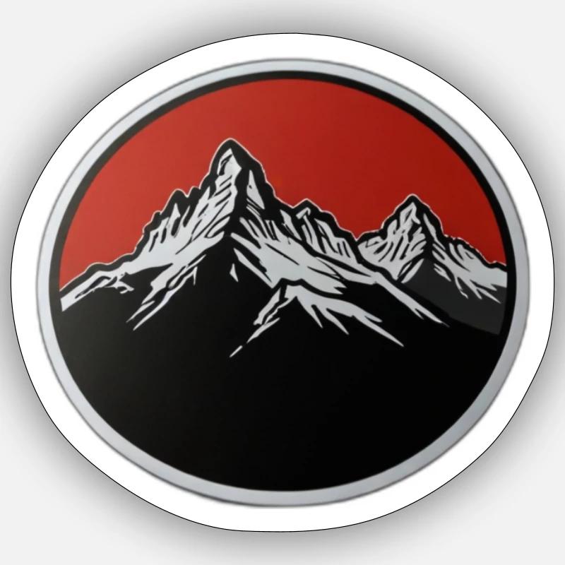 Schweizer Berge Sticker Größe S (10 x 10 cm)