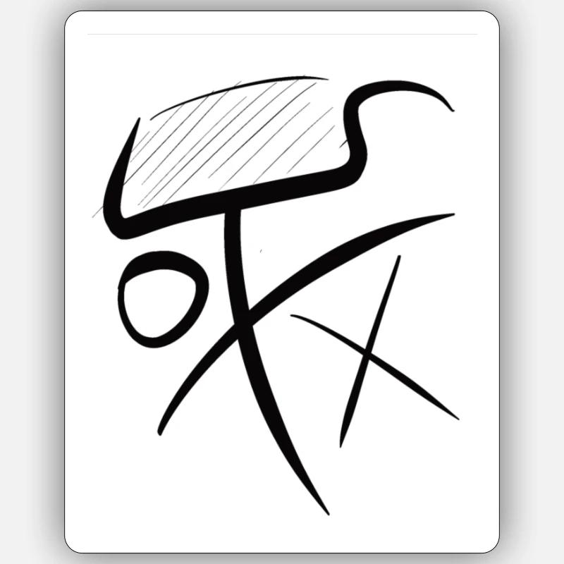 tic-tac-toe-character Sticker Größe S (10 x 10 cm)