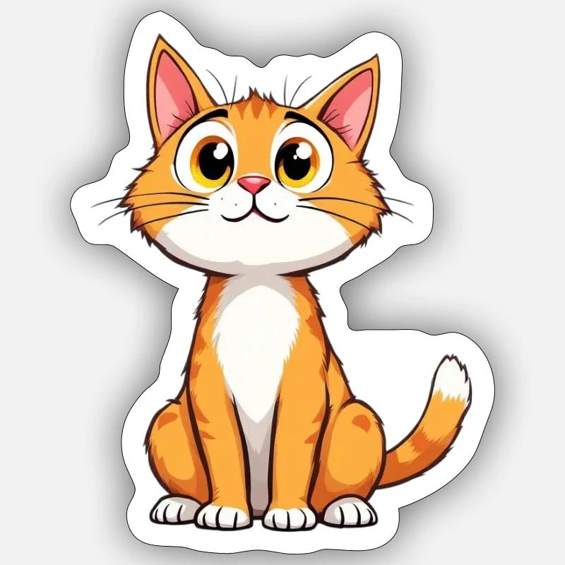 Die niedlichste Katze der Welt - Sticker Größe S (10 x 10 cm) - Mattweiß