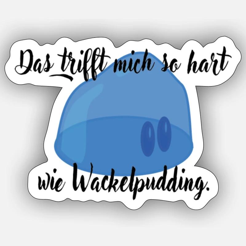 Wackelpudding - Sticker Größe S (10 x 10 cm) - Mattweiß