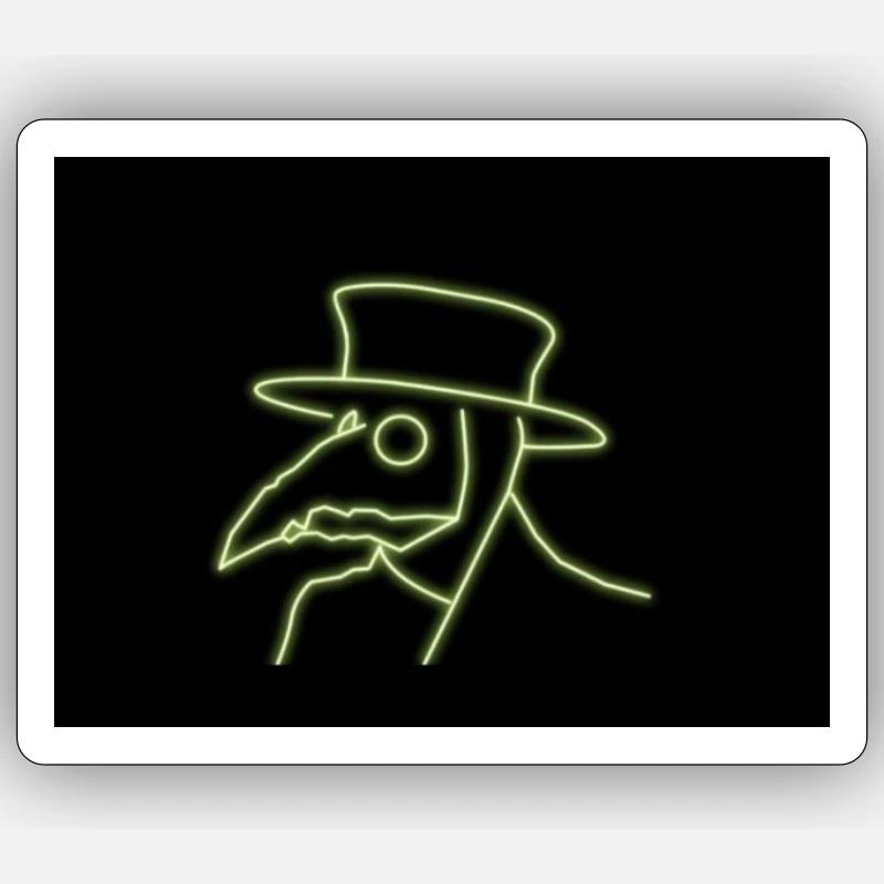 Plague Doctor - Sticker size S (10 x 10 cm) - white matte