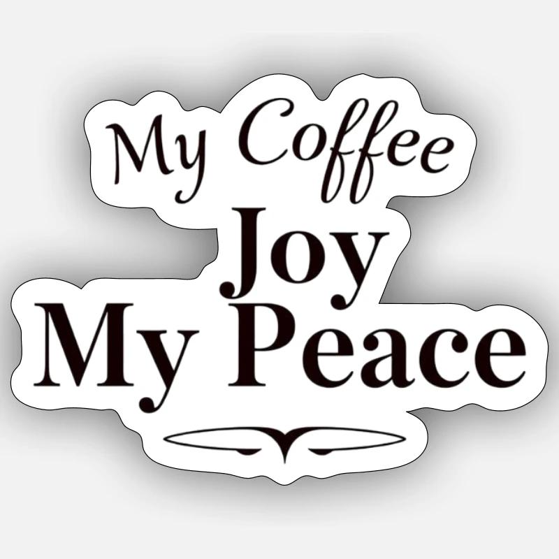 Coffee - Sticker Größe S (10 x 10 cm) - Mattweiß