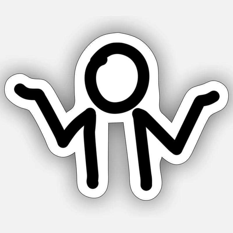 Indecisive - Sticker size S (10 x 10 cm) - white matte