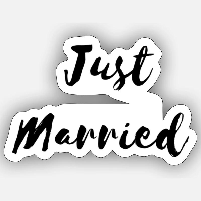 Just Married Sticker Größe S (10 x 10 cm)