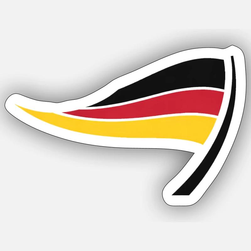 Flotte du drapeau allemand - Sticker taille S (10 x 10 cm) - blanc mat