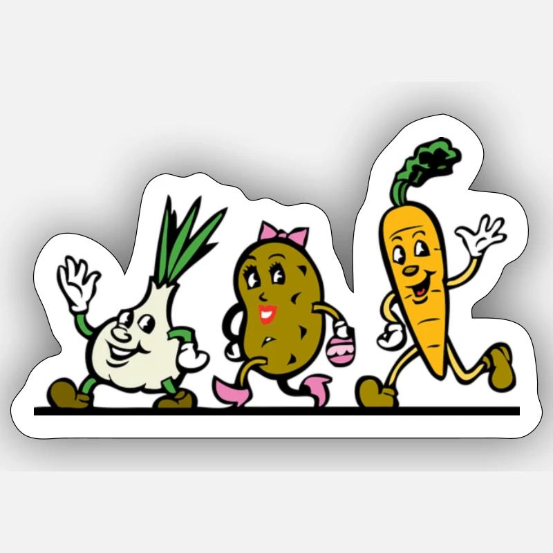 veggies - Sticker Größe S (10 x 10 cm) - Mattweiß