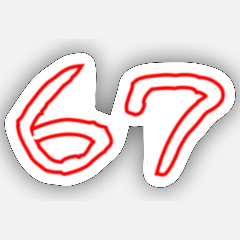 67 - Sticker size S (10 x 10 cm) - white matte