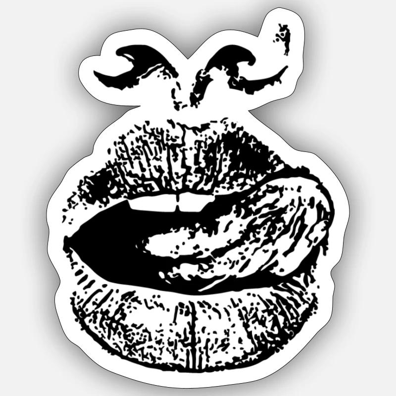 Licking Lips Sticker Größe S (10 x 10 cm)