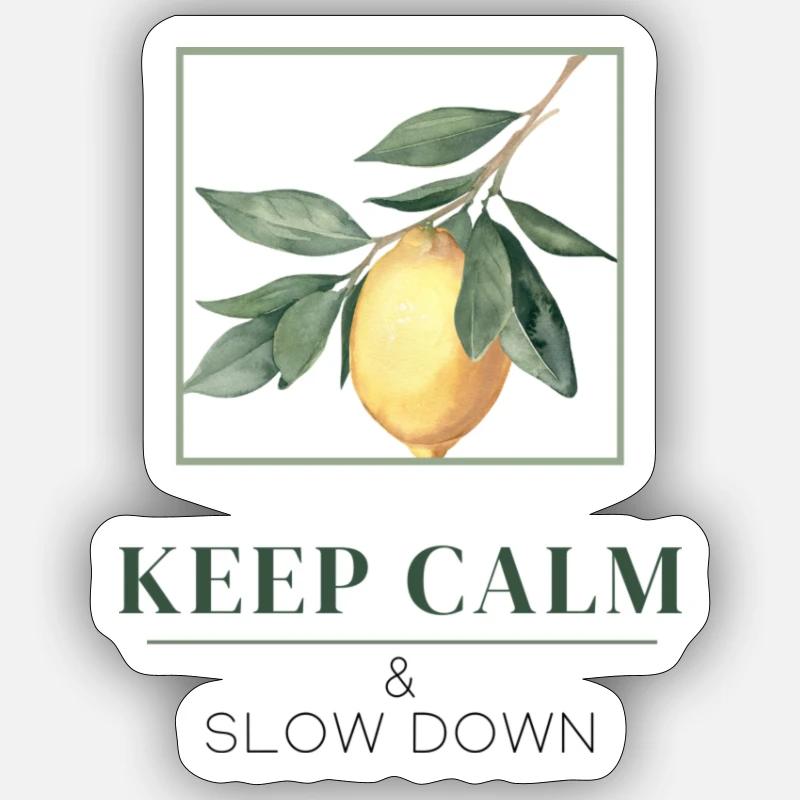 Keep Calm & Slow Down - Sticker size S (10 x 10 cm) - white matte