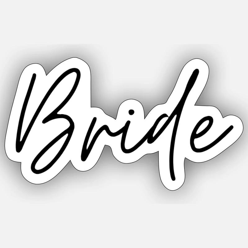 Mariée - Sticker taille S (10 x 10 cm) - blanc mat