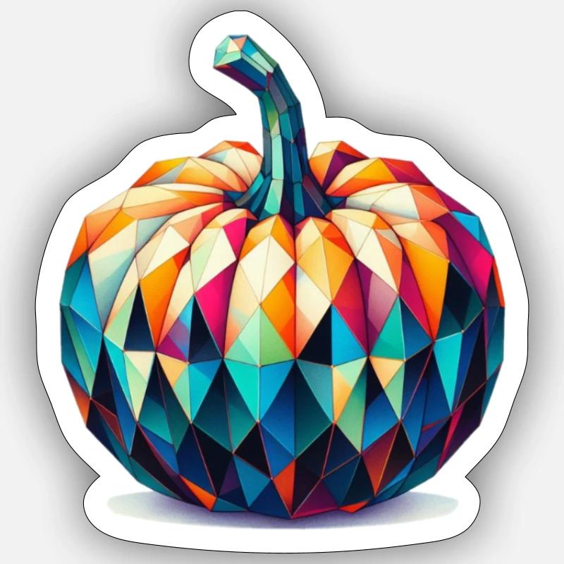 pumpkin - Sticker size S (10 x 10 cm) - white matte