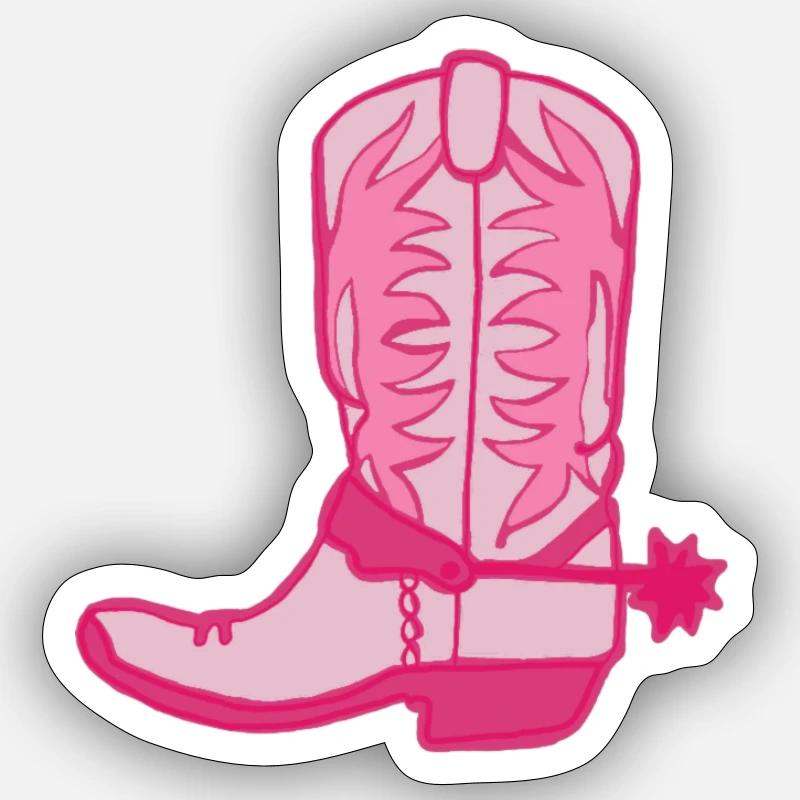 Stiefel 2 - Sticker Größe S (10 x 10 cm) - Mattweiß