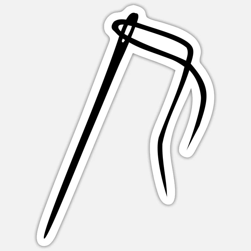 Needle - Thread Sticker size S (10 x 10 cm)