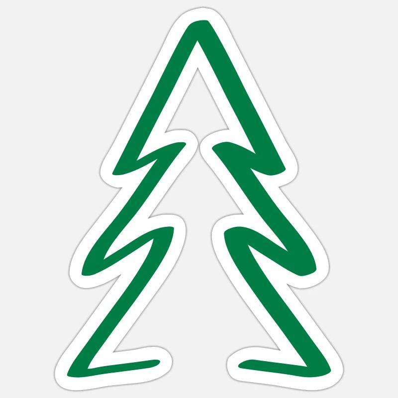 baum weihnachten - Sticker Größe S (10 x 10 cm) - Mattweiß