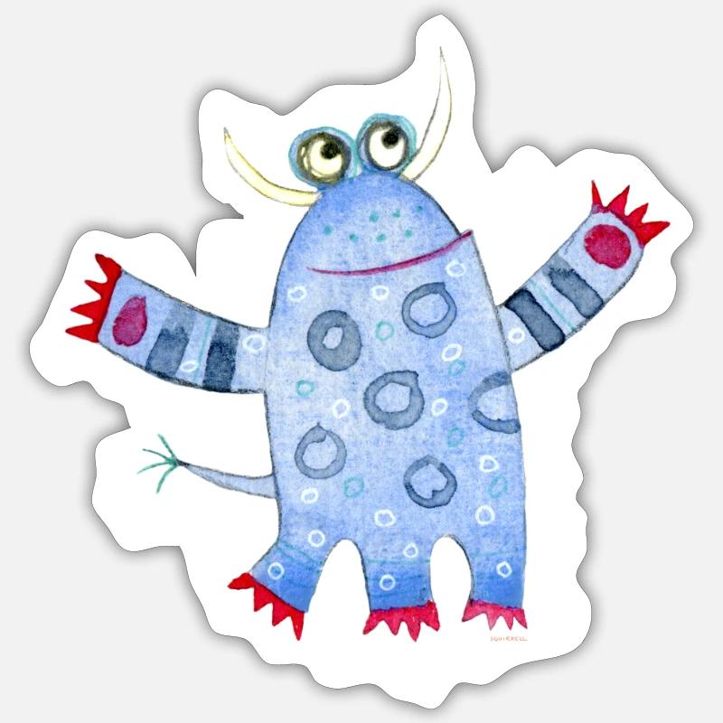 Cute Monsters - Sticker size S (10 x 10 cm) - white matte
